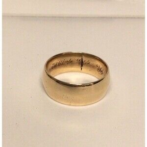 14k Gold Wedding Band Size 6.25 7 MM Wide 5.5 Grams Anniversary Jewelry Ring